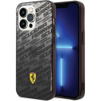 Поликарбонатен гръб Ferrari Gradient TPU Scuderia Case за Apple iPhone 14 Pro Black, FEHCP14LEAOK