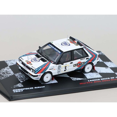 DeAgostini Lancia Delta HF 4WD Acropolis Rally 1987 Markku Alén / Ilkka KivimäkiRallye automobily časopis s modelem 701:43