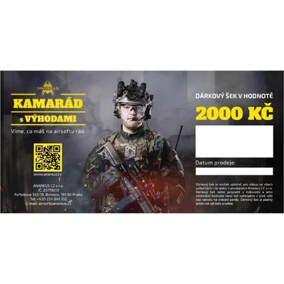 Darčeková poukážka v hodnote 2000,- Kč (ELEKTRONICKÁ)