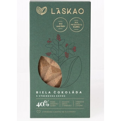 LASKAO Biela čokoláda s výberovou kávou 75 g