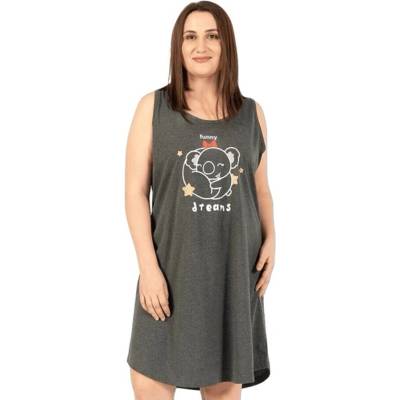 Макси нощница в графитено с коала