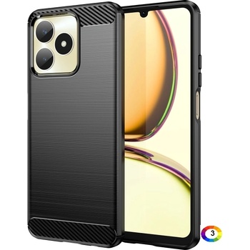 realme C53/Narzo N53 Удароустойчив Carbon Fiber Калъф и Протектор