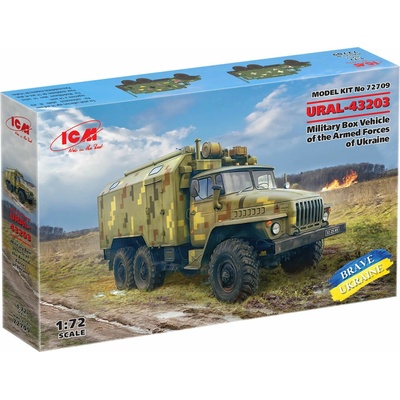 ICM URAL-43203 Military Box Vehicle Armed Forces of Ukraine 1:72