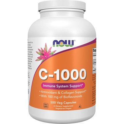 Now Foods Vitamín C 1000 mg Bioflavonoidy a Rutin 500 veg kapsúl