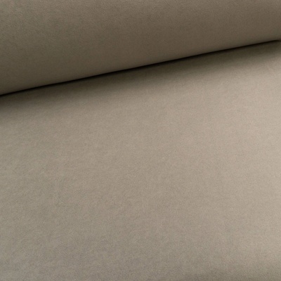 TextilCentrum.cz Potahová látka na stropnici do auta AUTOMOTIVE HEADLINER VELUR F3, šedo-béžová s chloupkem a molitanem, mesh lining, š.180cm (látka v metráži)
