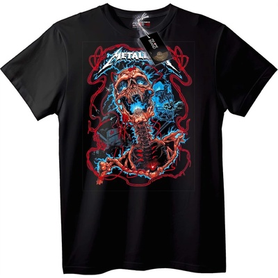 NOONEBRAND Тениска Метъл Череп - 6XL, White