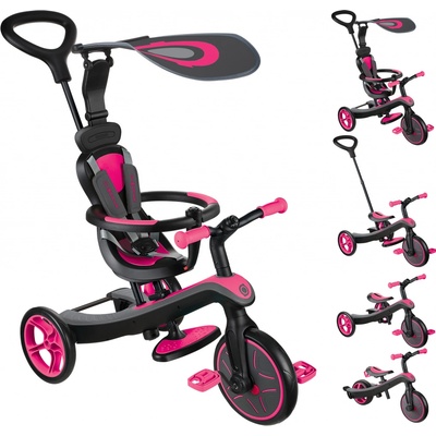 Globber EXPLORER TRIKE 4 IN 1 Fuchsia Pink