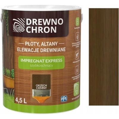 Drewnochron Impregnát Express Tmavá ořechová 4,5L