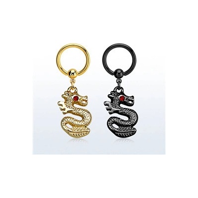 Piercingate Kruh drak PKR00163 Zlatá