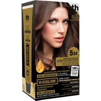 TH Pharma Barva na vlasy V-color světla zlatavě měděno hnědá 5.34