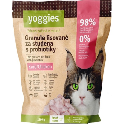 Yoggies s kuracím mäsom lisované za studena s probiotikami 1,2 kg