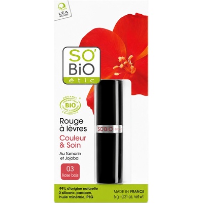 So'Bio Étic rtěnka 3 bois de rose 4,5 g