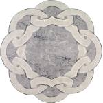 Vitaus Сив кръгъл килим ø 100 cm - Vitaus (FGR-S416-Yuvarlak-100x100)