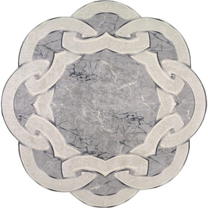 Vitaus Сив кръгъл килим ø 100 cm - Vitaus (FGR-S416-Yuvarlak-100x100)