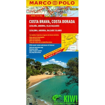 Costa Brava 1:300 000 mapa MP