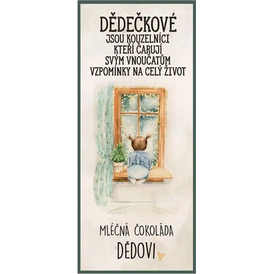 Bohemia Gifts Mliečna čokoláda pre dedka 100 g