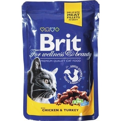 Brit Premium Cat Pouch with Chicken & Turkey 100 g