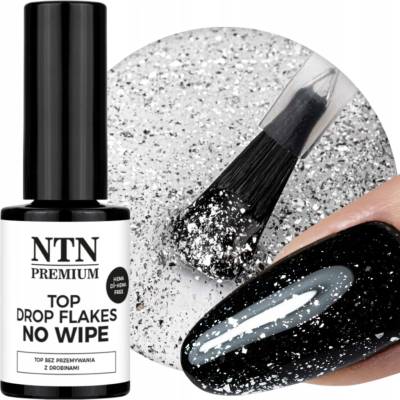 Hybridný top lak NTN 7g Top Drop Flakes Silver No Wipe - bez výpotku