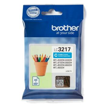 Brother Касета с мастило Brother LC3217C, циан, 550 страници (Ink Cartridge Original Cyan)