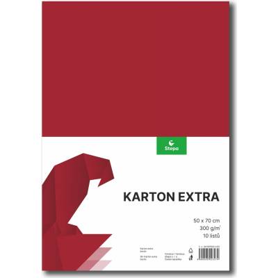 STEPA Barevný karton EXTRA 300g 50x70cm - bordo 10listů