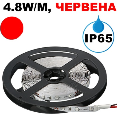 UltraLux Led ЛЕНТА, 4.8w/m, ЧЕРВЕНА, 12v dc, smd2835, 60 leds/m, ip65 (slw283560r)