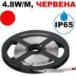 UltraLux Led ЛЕНТА, 4.8w/m, ЧЕРВЕНА, 12v dc, smd2835, 60 leds/m, ip65 (slw283560r)