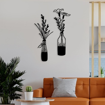 Decono Метална Декорация Цветя в Бутилки