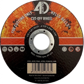 Hell Bells Řezný kotouč 115 x 1,0 x 22,2 mm HB11510