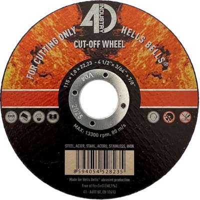 Hell Bells Řezný kotouč 115 x 1,0 x 22,2 mm HB11510