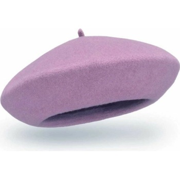 TONAK Fialový dámský baret FLORA 100% vlna Woolmark Qualit