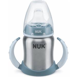 Nuk Термо шише от неръждаема стомана NUK - First Choice, 125 ml, 6+ месеца, Синьо (10255247-Син)