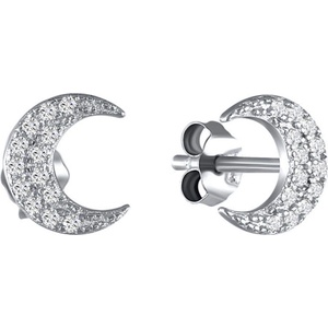 Silenti Jewelry Сребърни обеци "Половин Луна