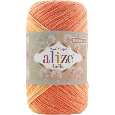 Alize příze Bella Batik 7687 béžová,žlutá,oranžovočervená