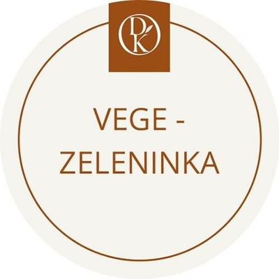Davídkovo koření Etiketa Vege - zeleninka béžová průměr 4,5 cm 1 ks