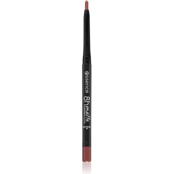 essence 8h Matte Comfort матиран молив за устни с острилка цвят 02 Silky Hazelnut 0, 3 гр