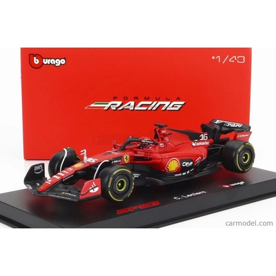 Bburago Ferrari F1 Sf 23 Team Scuderia Ferrari N 16 Season 2023 Charles Leclerc With Pilot And Showcase Exclusive Carmodel Červená Černá 1:43