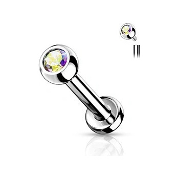 Šperky4U piercing do brady titan vnitřní závit TIT1010AB-12083