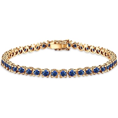 SAVICKI Тенис гривна Luminy 4, 5 мм: злато, сини сапфири