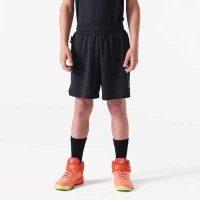 KIPSTA Detské basketbalové šortky 500 s vreckami čierná