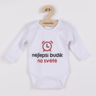 Body s potiskem New Baby nejlepší budík na světě Červená