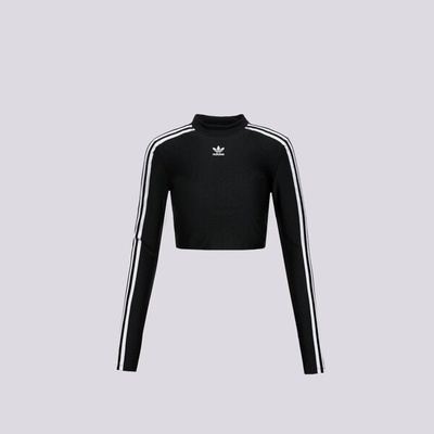 Adidas Топ 3 S Cropped Ls дамски Дрехи Тениски IU2428 Черен 40 (IU2428)