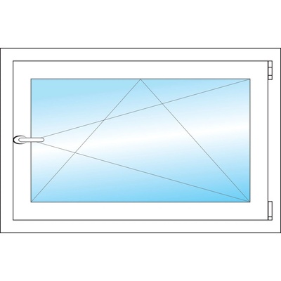 OKNA HNED Plastové okno 88x58 cm bílé otevíravé a sklopné pravé – Zboží Mobilmania