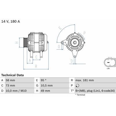 Generátor BOSCH 0 986 084 630 (0986084630)
