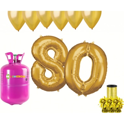 HeliumKing Helium párty set na 80. narozeniny se zlatými balónky