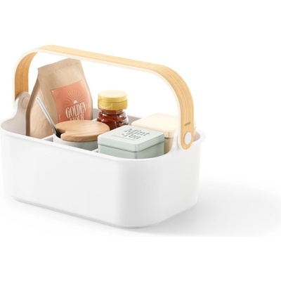 Umbra Organizér stohovatelný BELLWOOD BIN 28 x 18cm bílý/přírodní
