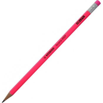STABILO Графитен молив, Stabilo, Swano fluo HB с гума, Розов (ST4907/HB-56)