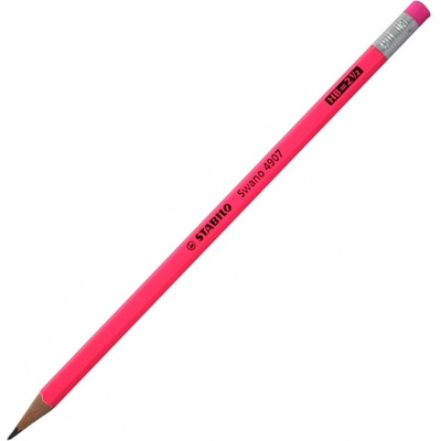 STABILO Графитен молив, Stabilo, Swano fluo HB с гума, Розов (ST4907/HB-56)
