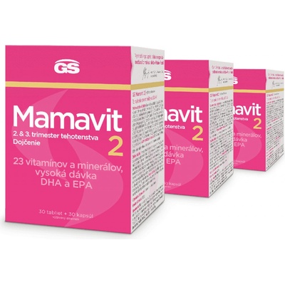 GS Mamavit 2 tehotenstvo a dojčenie 90 tabliet + 90 kapsúl