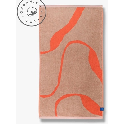 Nova Arte Mette Ditmer Denmark Oranžová světle hnědá osuška 70x133 cm