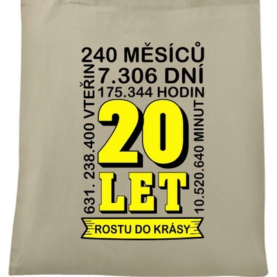Taška 20 let Rostu do krásy